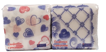 Салфетка Comfy с рисунком,70 л./ 40 вл.