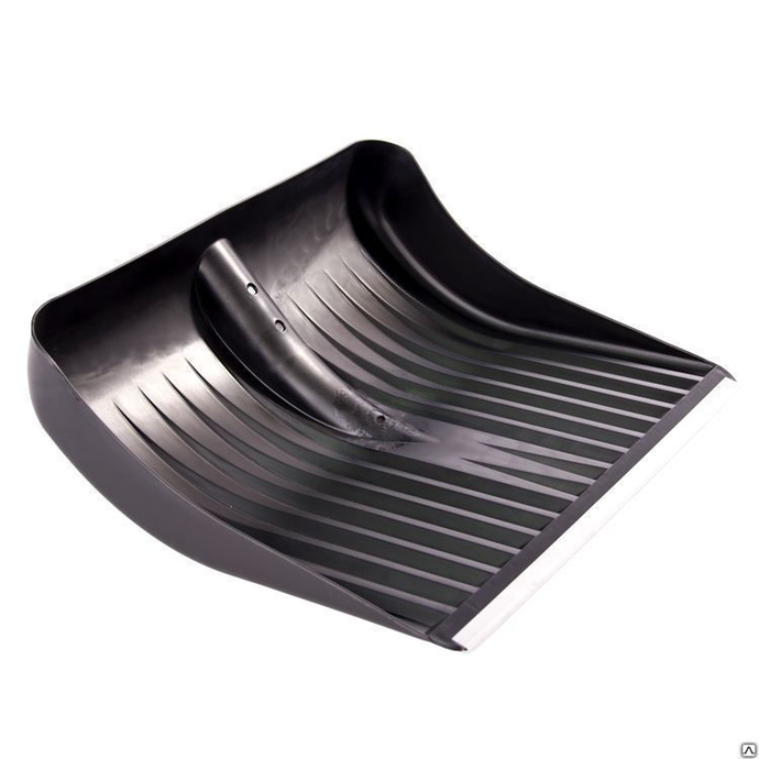 Лопата снеговая пластиковая 515*410 морозостойкая №3с оцинкованой планкой Д=32