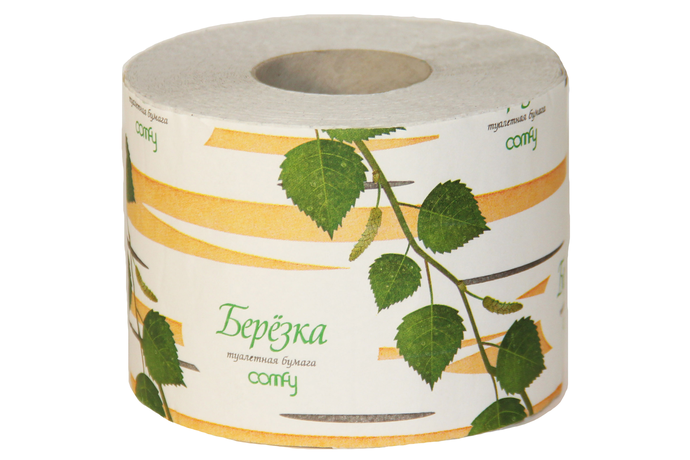 Туалетная бумага Comfy "Березка" 1 сл. 1 рул./вл.48