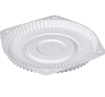 Контейнер для торта Т-245/1Д, круглый,белый 24*24*2 см *50/150 (крышка 9901)
