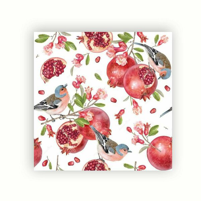 Салфетки Art Bouquet  "Гранатовый сад" 33х33 , 3 слоя .20л/вл.12