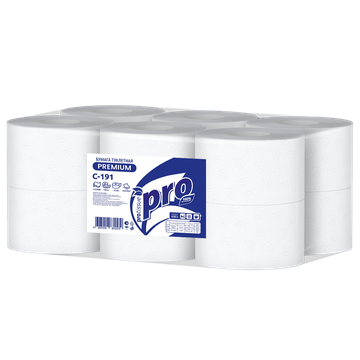 Бумага туалетная  PRO 2 слоя 170 м/12 вл   С191