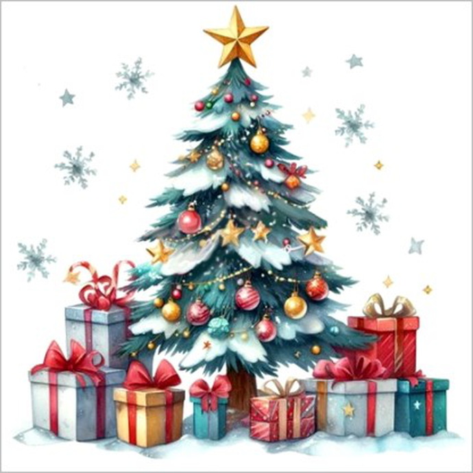 Салфетки 20л, Bouquet Home Collection Classic, 3хсл., "Чудесная елочка"/12