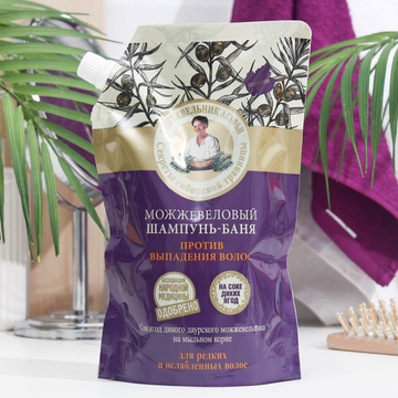 РБА  Шампунь-баня против выпад. волос (можжев-ый ) 500 мл   *6*12шт. дой пак