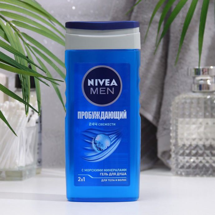 NIVEA гель для душа Муж. Пробуждающий 250мл./12