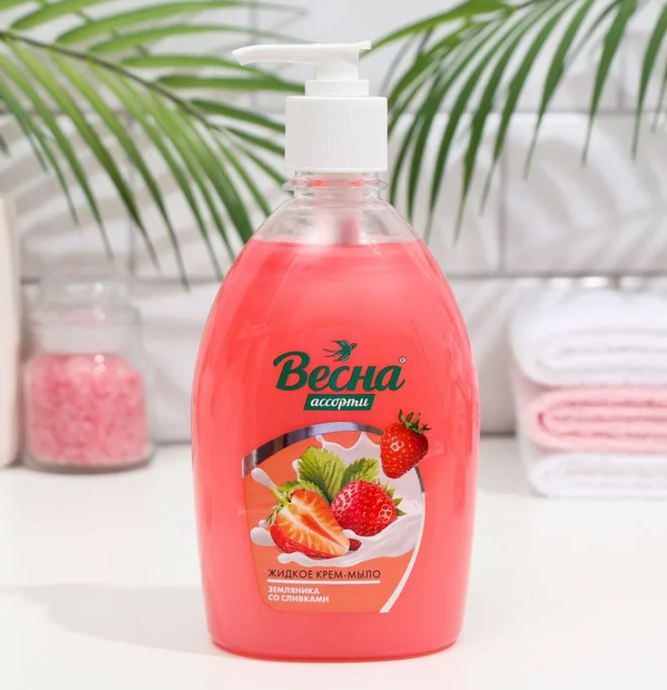 МЖ ВЕСНА Ассорти земляника со сливками 500 мл арт. 5220