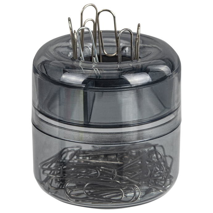 Скрепочница магнитная STAFF Basic прозрачный корпус, 270556