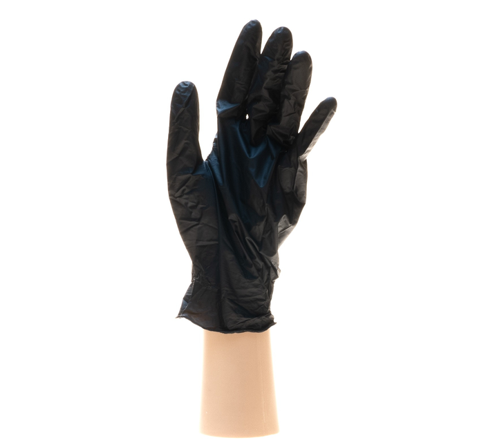 Перчатки нитриловые неопудренные L (черные) *100