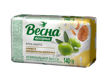 МТ ВЕСНА Ассорти  олива и миндальное молочко 140 г. арт. 6208