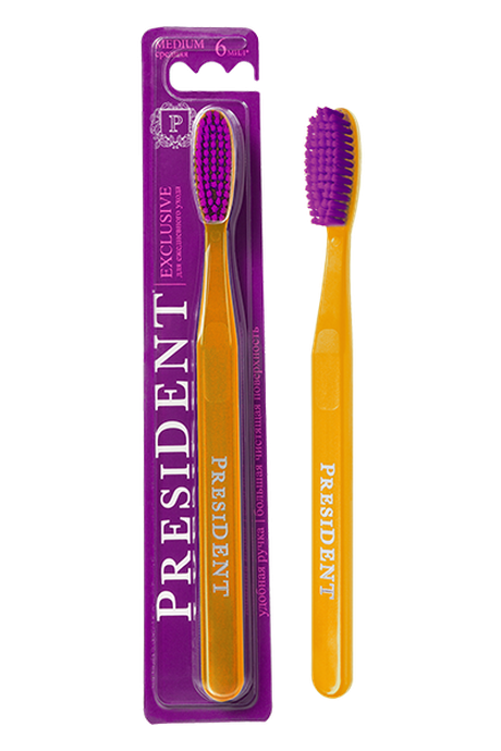 Зубная щетка PRESIDENT® Exclusive арт. 4904.01 (Цвет в ассортименте)
