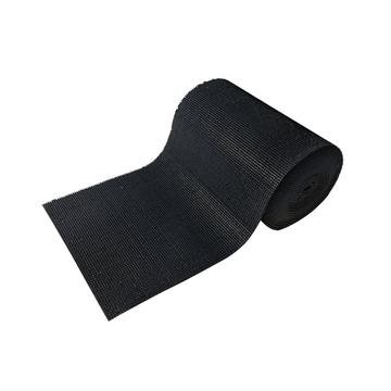 Коврик дорожка грязезащитный "Травка Ромбы" 0,9*15м, толщина 9мм, черный в рулоне