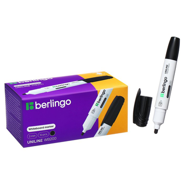 Маркер д/досок BERLINGO 2 мм,черный
