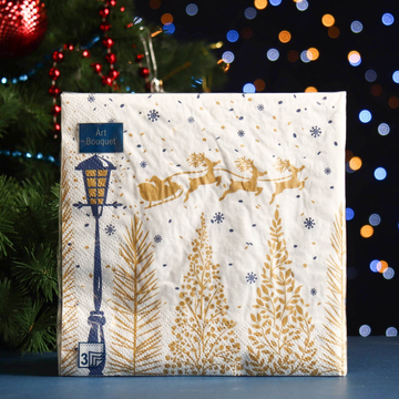 Салфетки Art Bouquet "Золотой лес" 33х33 ,3 слоя .20л /вл.12