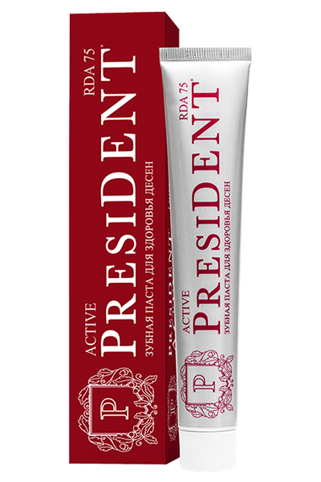 зубная паста PRESIDENT Active (75 RDA) 75 г