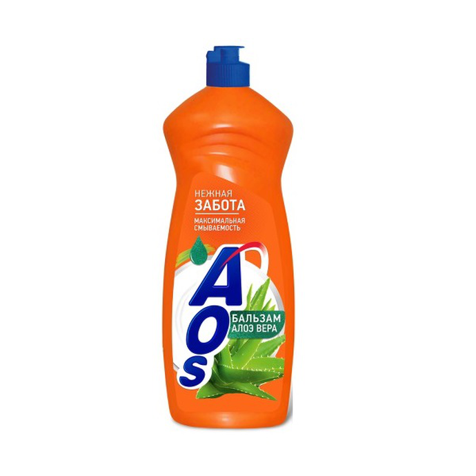 СР-ВО Д/ПОСУДЫ AOS БАЛЬЗАМ АЛОЭ ВЕРА 900 МЛ 1*12
