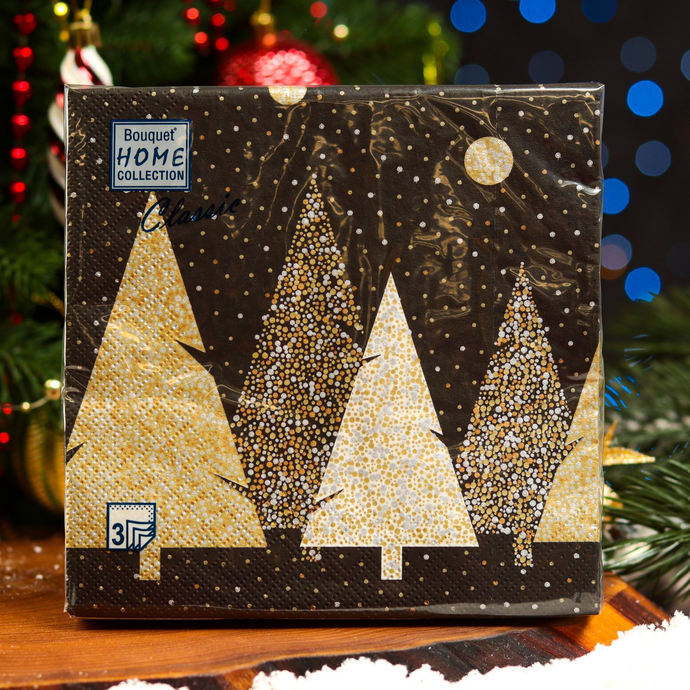 Салфетки 20л, Bouquet Home Collection Classic, 3хсл., "Сказочный лес"/12