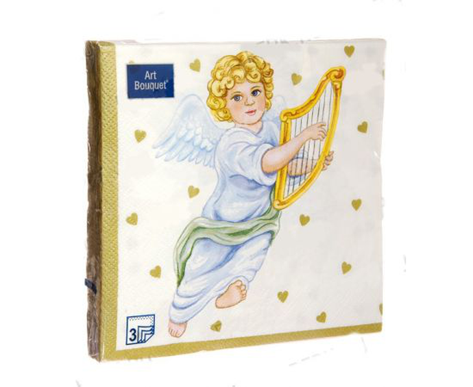 Салфетки Art Bouquet  "Ангелочек" 33х33 , 3 слоя .20л/вл.12