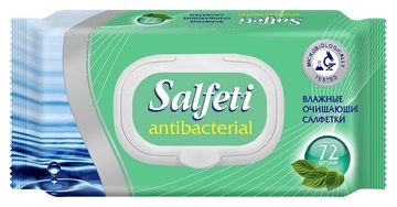 Влажные салфетки Salfeti antibac №72 антибактериальные с клапаном арт.48397