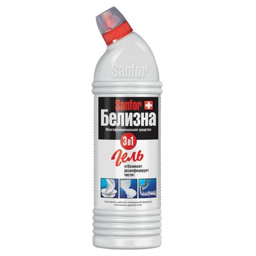 Средство для отбеливания и чистки тканей 700 г, "Белизна" SANFOR 3в1 (Санфор 3в1), гель
