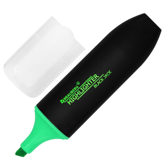 Текстовыделитель, зеленый, линия 1-5 мм