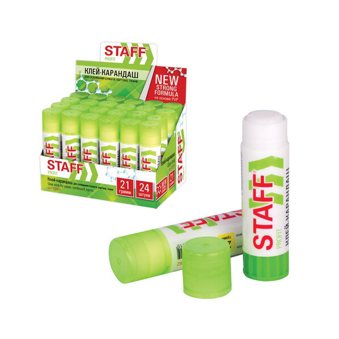 Клей - карандаш УСИЛЕННЫЙ STAFF, 21гр.