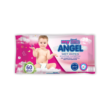 Влажные салфетки My Little Angel Ромашка 60л./вл.24 (розовая)