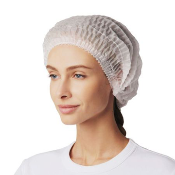 Шапочка медицинская, одноразовая, из нетканого материала типа «Берет» - арт.Бер-10/1р-Б. Белая №100/