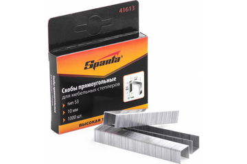 Скобы SPARTA, 10мм, для мебельного степлера, тип53, 1000шт//41613