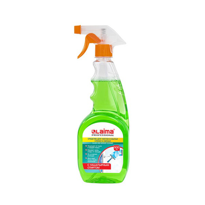 Средство для мытья стекол и зеркал с нашат.спиртом Лайма Professional, распылитель, 500 гр