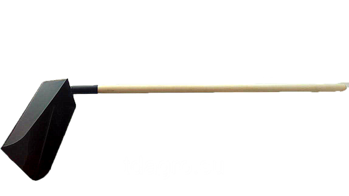 Совок для мусора металл с Вертикальной деревян длинной ручкой (вл.10)