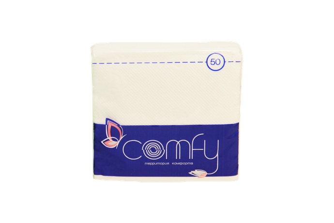Салфетка Comfy белая 24х24 50 л./40