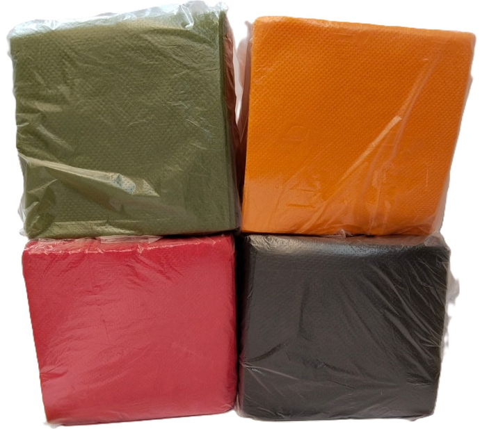 Салфетка без этикетки (Цветная интенсив) 24х24 100 л./ 40 вл. (уточнять цвет по наличию)