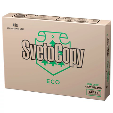 Бумага офисная А4, 80 г/м2, 500 л., SVETOCOPY ECO, белизна 60%, Россия