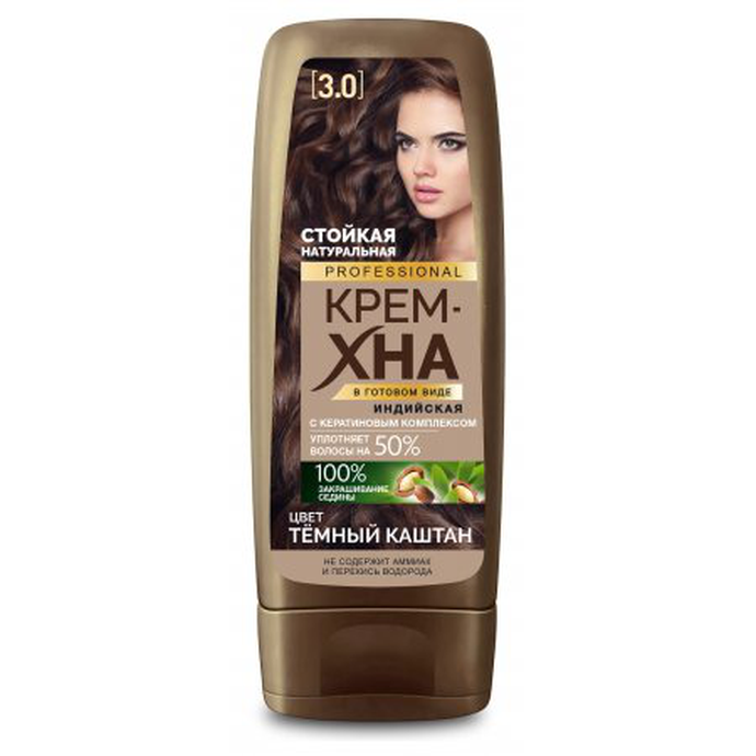 Крем-хна Индийск.PROFESS.№3.0 Тем.каштан