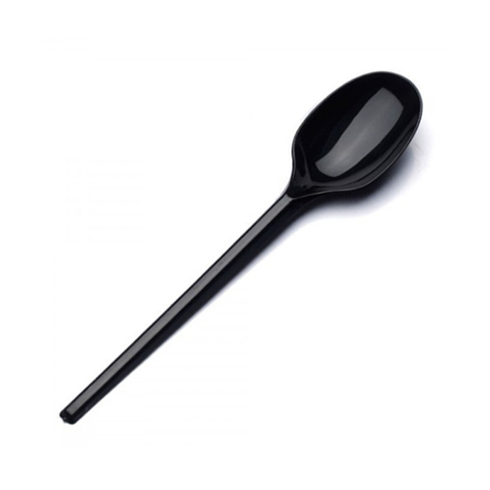 Ложка чайная ПРЕМИУМ ЧЕРНАЯ (100) (4000) Пластик-Степ