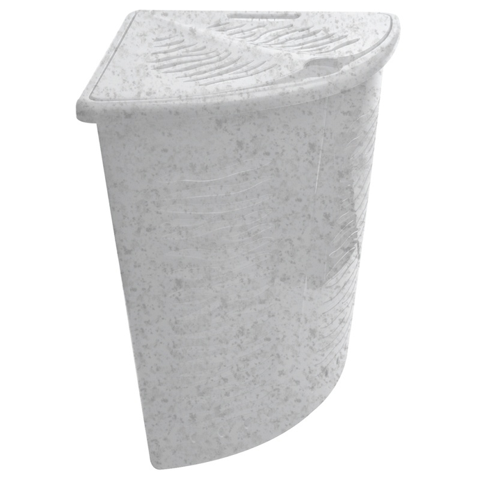 Корзина для белья Аква 40л угловая мроморный