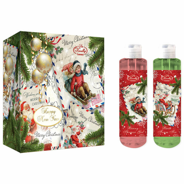 ПН  LISS KROULLY  NY-2202  Merry Christmas ( гель д/душа  260 мл+пена д/ванн  260 мл *5*10