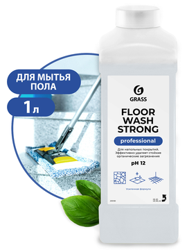 Щелочное средство GRASS для мытья пола "Floor wash strong" , 1 л/вл.12, 250100