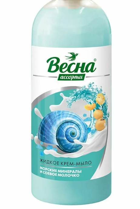 Жидкое крем-мыло «Весна» морские минералы и соевое молочко, 850 г.  Дозатор арт. 5237