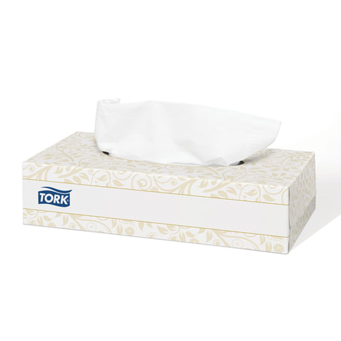Салфетки косметические 100 штук в картонном боксе, 2-слойные, TORK Premium (Система F1)