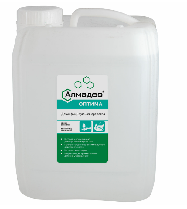 Антисептик для рук/поверхностей (б/спирт) 5л АЛМАДЕЗ-ОПТИМА, дез-й, жидкость, ш/к 02017 (ЧЗ)