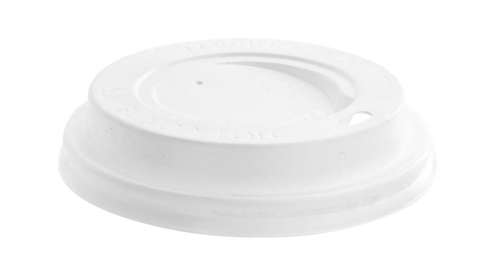 Крышка для стакана d 90мм белая без носика*100/1000