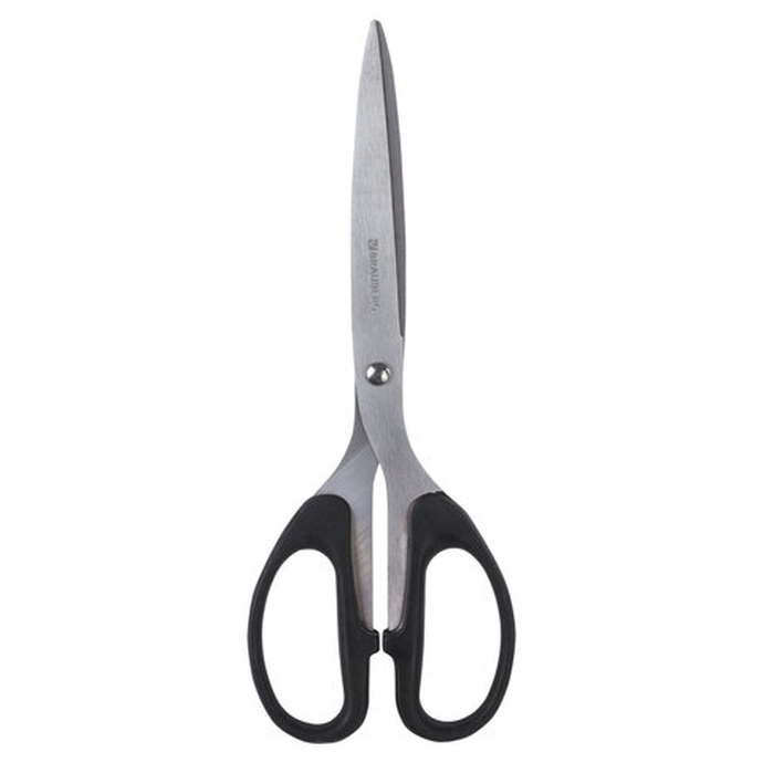 Ножницы BRAUBERG "Classic", 210 мм, чёрные, классической формы, 2-х сторонняя заточка
