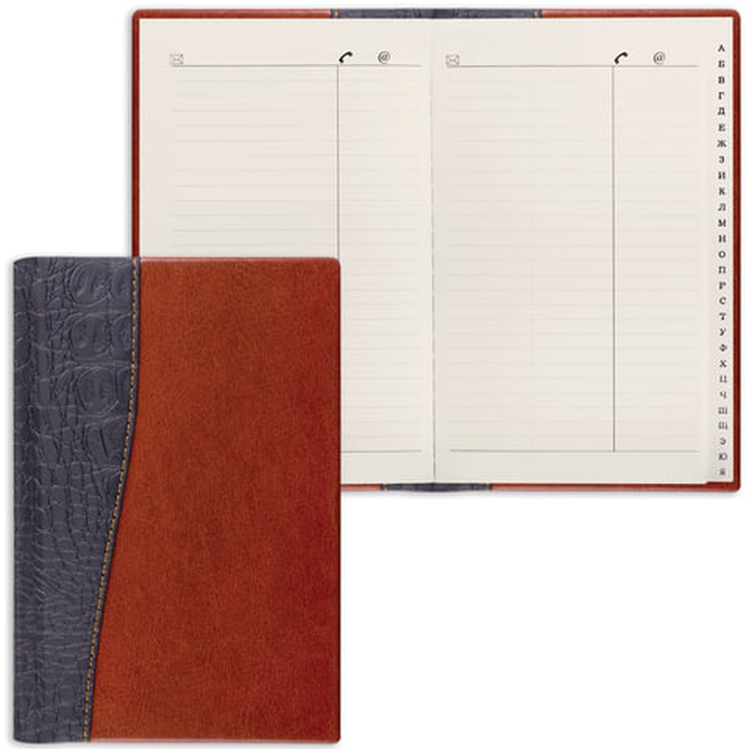 Телефонная книжка А5 (136*202мм) кожзам, 96 л.