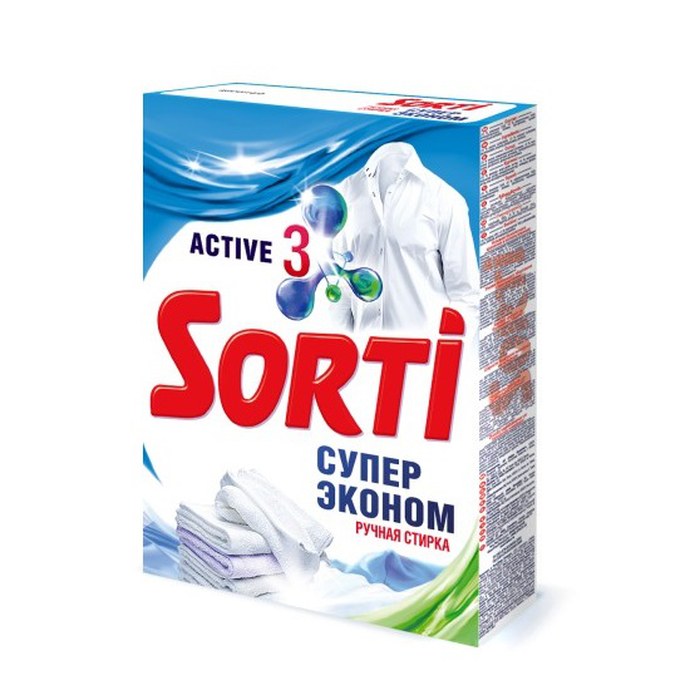 СТИР-Й ПОРОШОК СОРТИ СУПЕР ЭКОНОМ РУЧНАЯ СТИРКА 350 Г 1*24