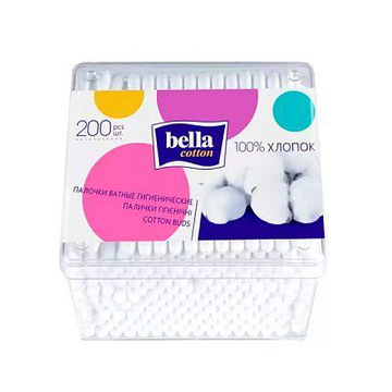 Белла  Ватные палочки 200 шт.  (квадрат)         *48*    / 3072