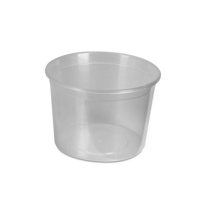 Контейнер круглый 250 мл, д-95 мм, прозрачный, стакан под запайку/крышку ПП*500