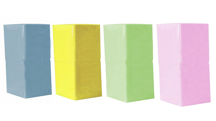 Салфетка без этикетки (Пастель) 23х23 100л./40 вл. (уточнять цвет по наличию)