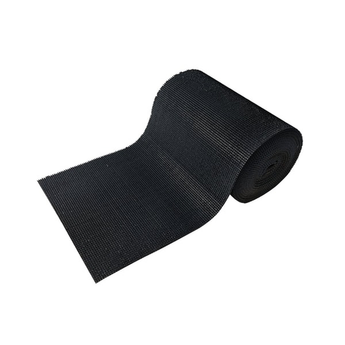 Коврик дорожка грязезащитный "Травка Ромбы" 0,9*15м, толщина 9мм, черный в рулоне