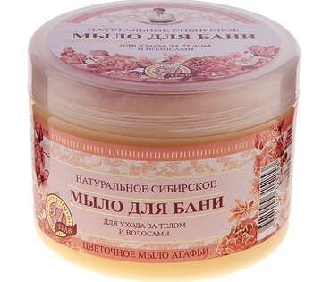 Травы и сборы Агафьи / Мыло д/бани  Цветочное 500 мл 3*6